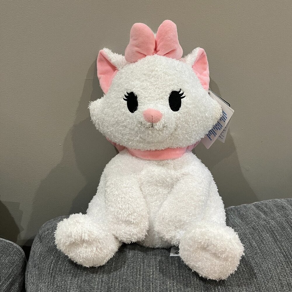 BNWT Disney Parks Marie the Aristocrats Weighted Plush Stuffed Animal